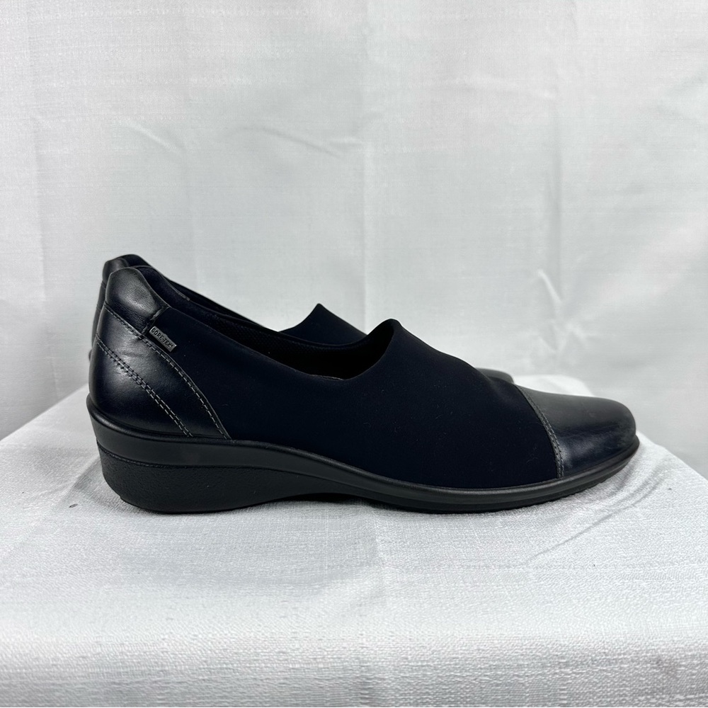 Ecco Felicia gore-tex slip on shoes round toe leather business casual career